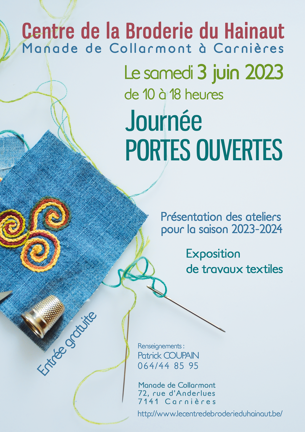 Prochaines Portes ouvertes le samedi 3 juin 2023
