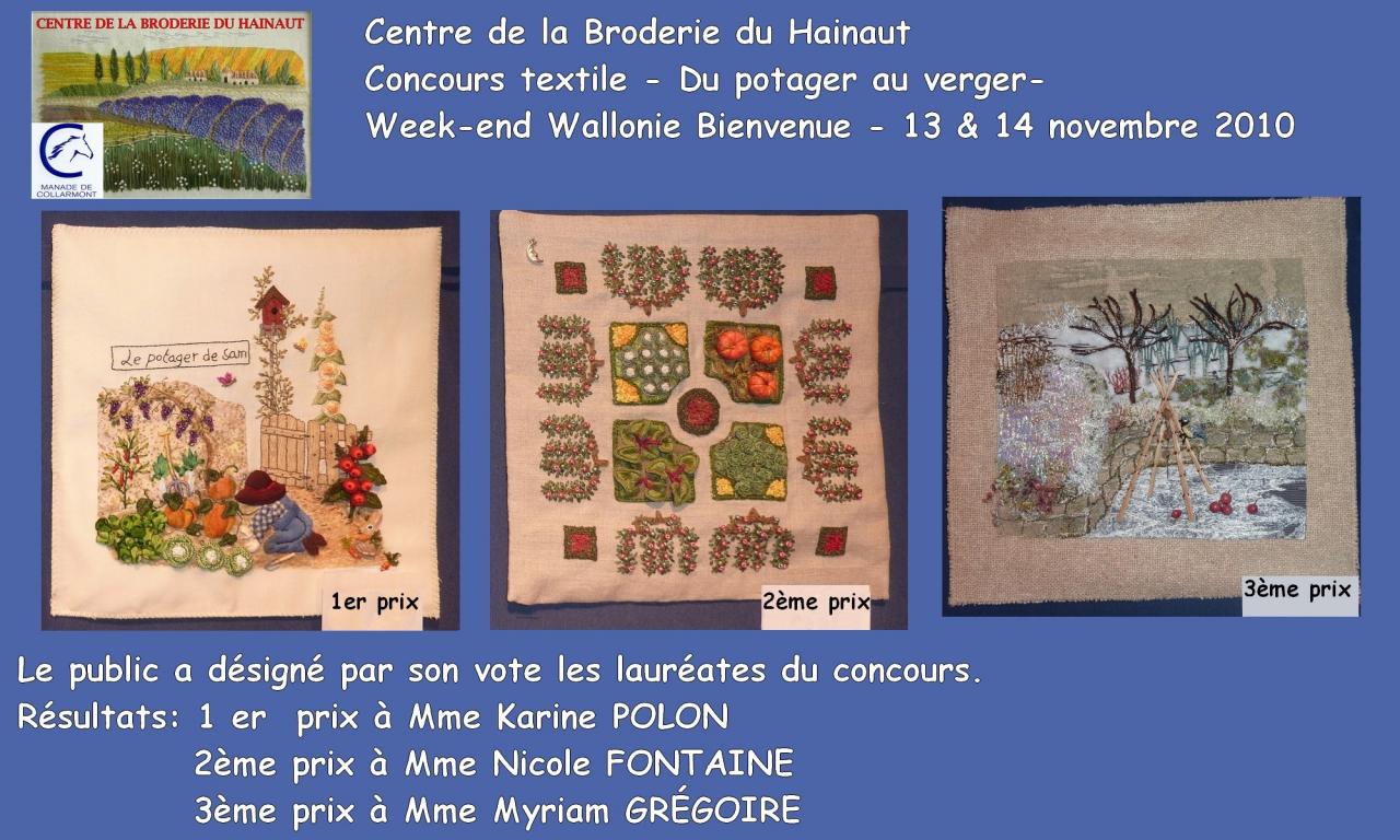 2010 Résultat concours textile