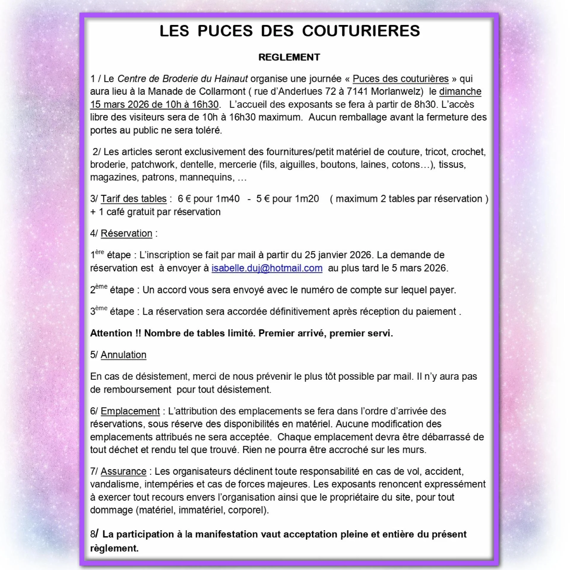 04 2026 reglement puces 23 news